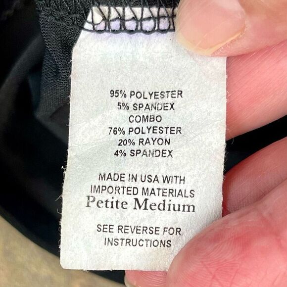 Tiffany & Grey Sleeveless Sparkle Scarf Blouse Petite Medium - Picture 9 of 9